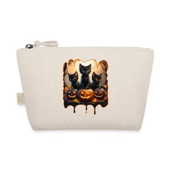 Three Halloween kittens - Organic Pouch - nature - Front