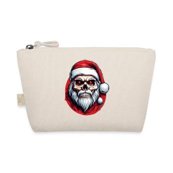 Skull Santa Claus - Organic Pouch - nature - Front