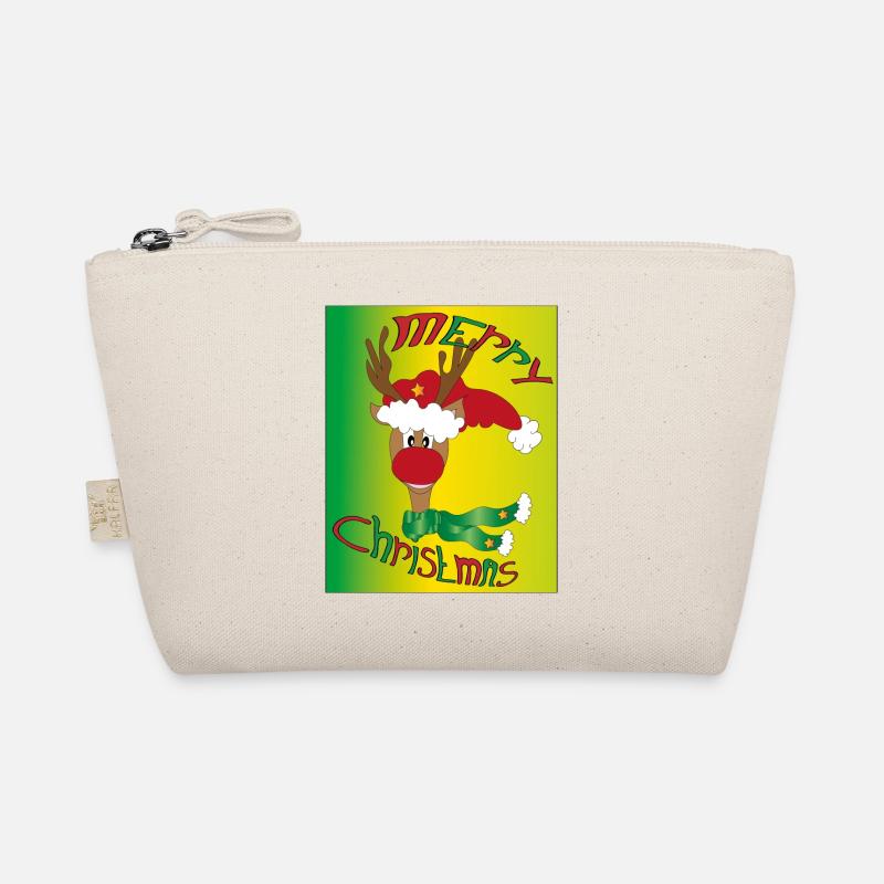 Frohe Weihnachten Rudolph - Bio-Täschchen - Natur