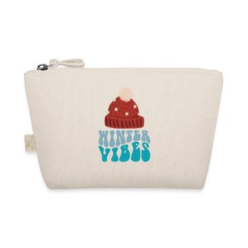 Winter, snow, mountains, xmas, Christmas pattern, - Organic Pouch - nature - Front