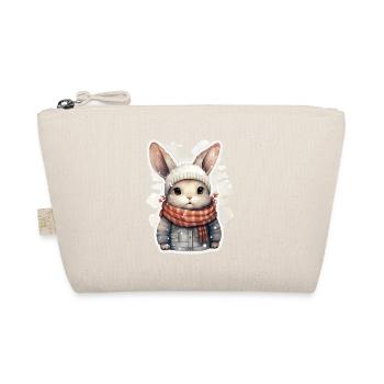 Rabbit furry nose in winter - Organic Pouch - nature - Front