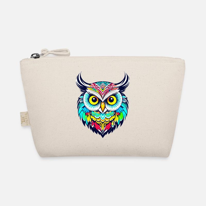 Tête colorée d’un tatouage de hibou mignon Trousse biologique