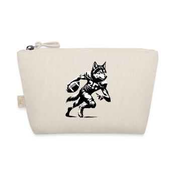 Wolf plays American football - Organic Pouch - nature - Front