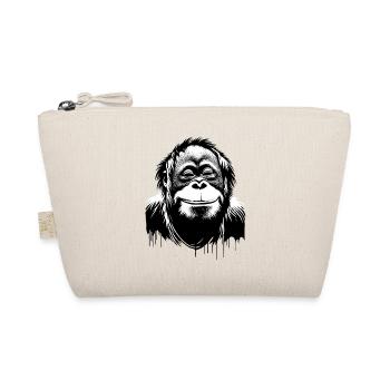 Grinning Orangutan Face | Monkey smiles - Organic Pouch - nature - Front