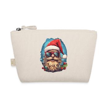 Comic book head of Santa Claus with glasses - Organic Pouch - nature - Front