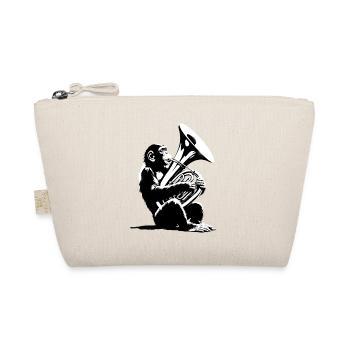 Affen Orchester Tuba StreetArt Banksy Style - Bio-Täschchen - Natur - Vorne