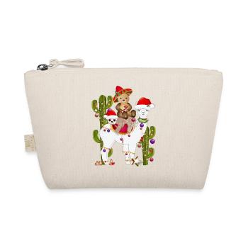 Christmas in Mexico Alpaca, Sloth and Bear - Organic Pouch - nature - Front