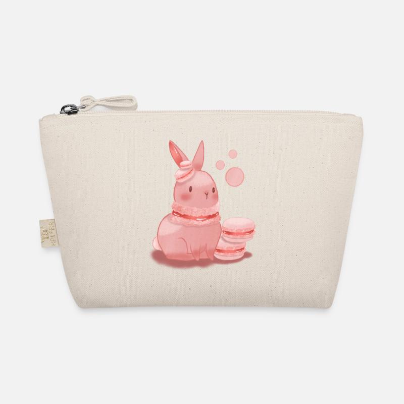 Raspberry macaron bunny Organic Pouch