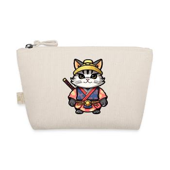 Chat samouraï #13 - Trousse biologique - nature - Devant