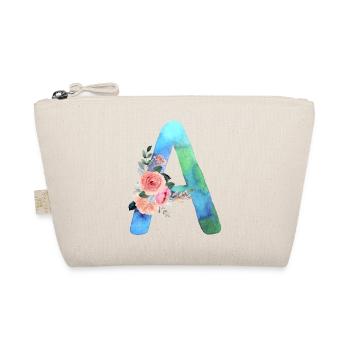 Letter A watercolor - Organic Pouch - nature - Front