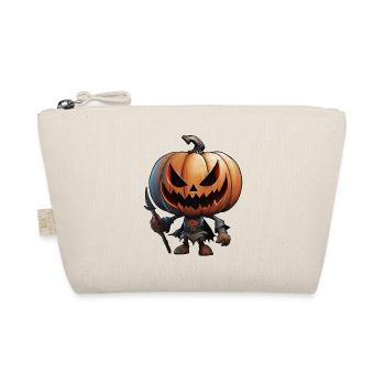 Halloween Pumpkin - Scary Character - Organic Pouch - nature - Front