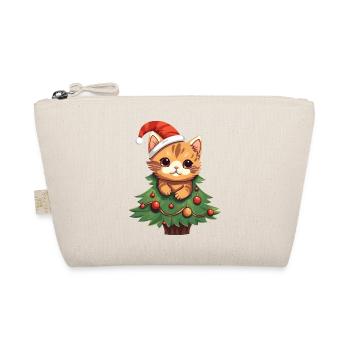 Chat de Noël - Chat mignon dans le sapin de Noël - Trousse biologique - nature - Devant