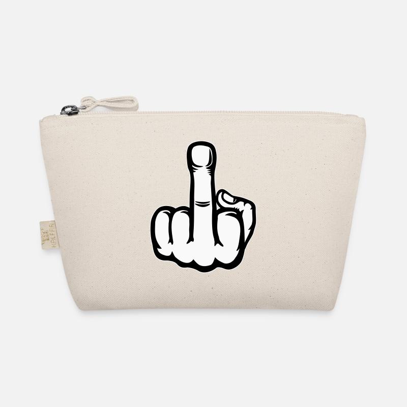 Mittelfinger Hand Symbol Bio-Täschchen