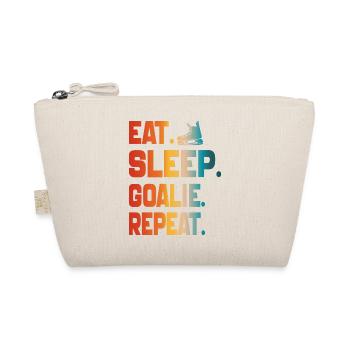 Eat Sleep Goalie Repeat Hockey Lover gift - Organic Pouch - nature - Front