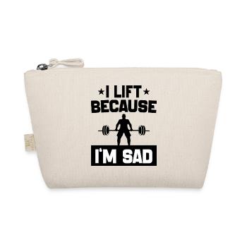 I Lift Because I'm Sad Workout Joke Motivation Gym - Organic Pouch - nature - Front