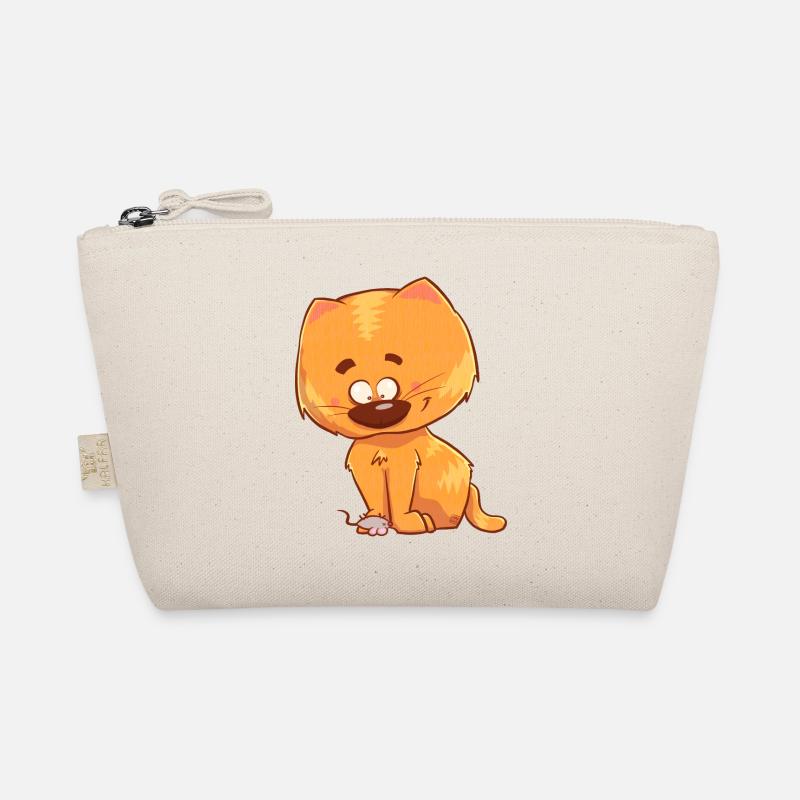 Chat, orange et mignon Trousse biologique