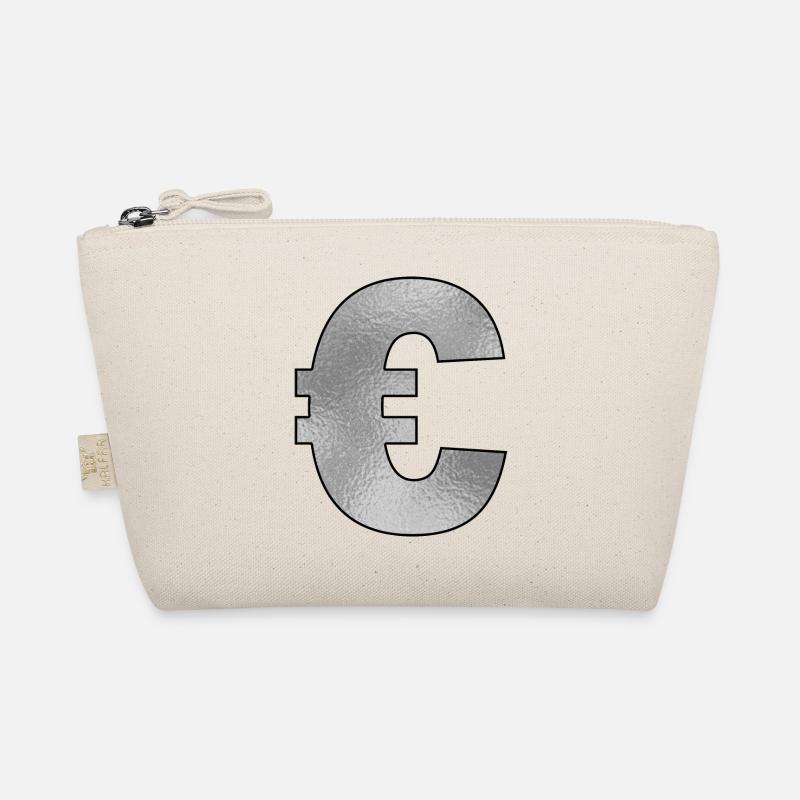 Eurozeichen Silber Bio-Täschchen