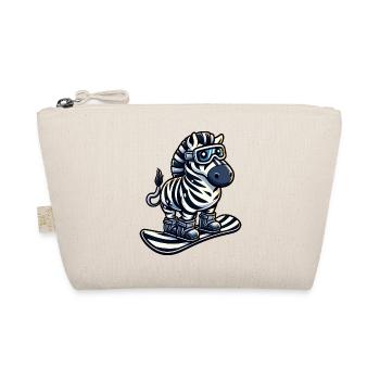 Zebra Snowboard Champion - Climb the Mountain in Style - Organic Pouch - nature - Front