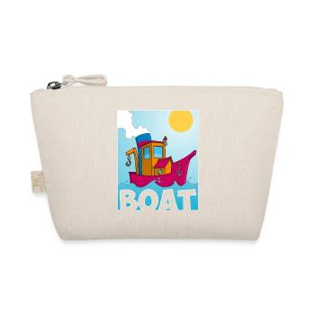 Colorful image of a funny tugboat - Organic Pouch - nature - Front