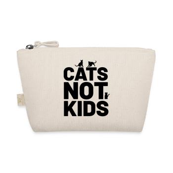 Cats not Kids Cat Sayings - Organic Pouch - nature - Front