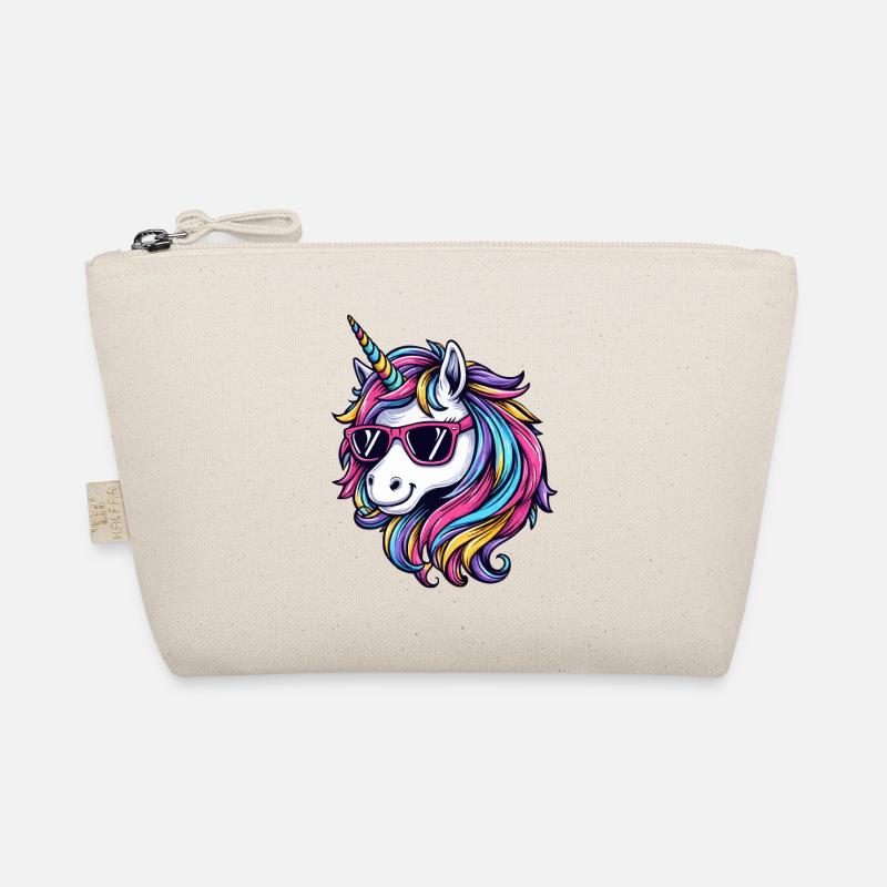 Cooles Einhorn mit Sonnenbrille Bio-Täschchen