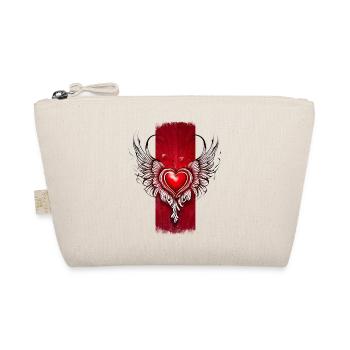 Seraphic Affection: Winged Heart - Organic Pouch - nature - Front