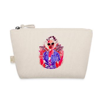 Beautiful female paint art Face colorful woman - Organic Pouch - nature - Front