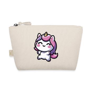 entzückendes kawaii einhorn Design - Bio-Täschchen - Natur - Vorne