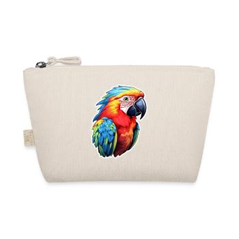 Parrot colorful and colorful - Organic Pouch - nature - Front