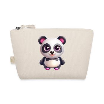 Kawaii Panda - Organic Pouch - nature - Front