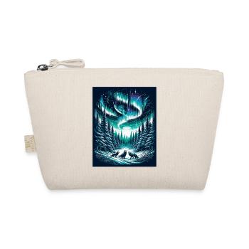 Mystical Northern Lights and wolf packs - Organic Pouch - nature - Front
