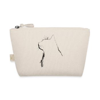Cat, Cat Motif - Organic Pouch - nature - Front