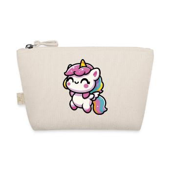 Entzückendes Kawaii-Einhorn - Bio-Täschchen - Natur - Vorne