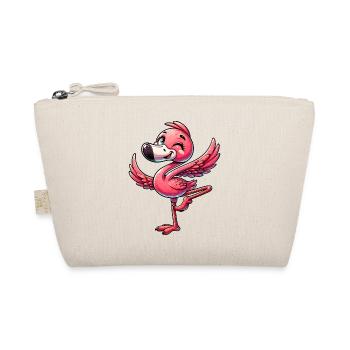 Flamingo Yoga Fitness Meditation - Bio-Täschchen - Natur - Vorne