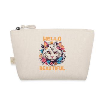 Cat Beautiful Stylish Women Colorful Art Art - Organic Pouch - nature - Front