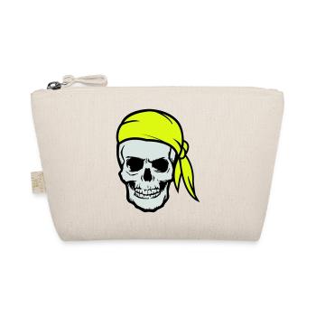 Skull Pirate Ahoy - Organic Pouch - nature - Front