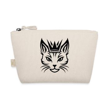 Cat with a large crown - Organic Pouch - nature - Front