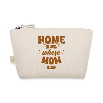 Mummy Mothersday Gift Home is Where Mom is - Organic Pouch - nature - Front