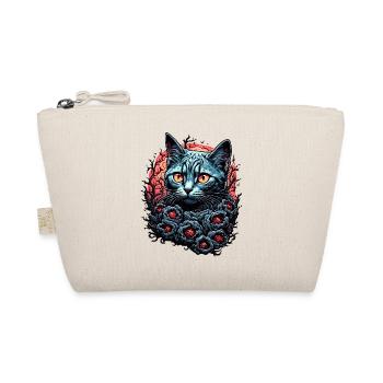 Cool Cat / Funny / Animal / Pet / Crazy - Organic Pouch - nature - Front
