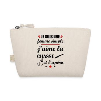 Femme simple chasse apéro, fête des mères - Trousse biologique - nature - Devant