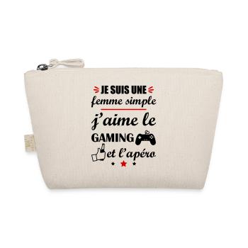 Femme simple gaming apéro, fête des mères - Trousse biologique - nature - Devant