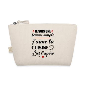 Femme simple cuisine apéro, fête des mères - Trousse biologique - nature - Devant
