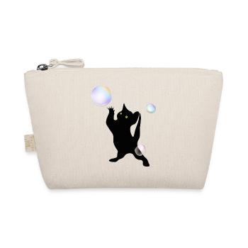 Cat discovering bubbles - Organic Pouch - nature - Front