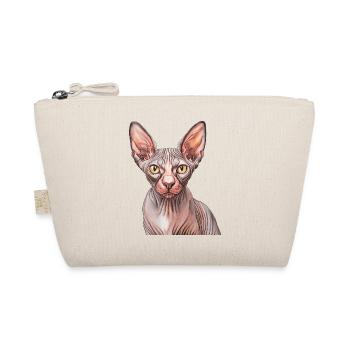 Sphynx Katze für Katzenliebhaber - Bio-Täschchen - Natur - Vorne