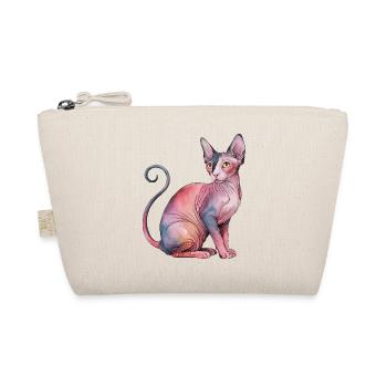 Sphynx Katze für Katzenliebhaber - Bio-Täschchen - Natur - Vorne