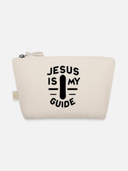 Jesus is my Guide - Snowboard - Organic Pouch - nature