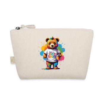 Just as cute as Unicorn Rainbow Bear Saying - Organic Pouch - nature - Front