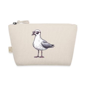 coole möwe mit sonnenbrille - Bio-Täschchen - Natur - Vorne