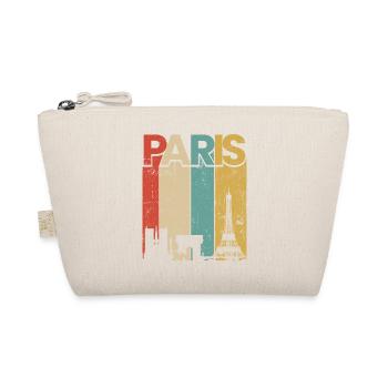 Paris Vintage Sunset Stripes - Organic Pouch - nature - Front