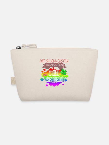 LGBTQ Trans Homosexuell Lesbisch Ehe für alle Bi - Bio-Täschchen - Natur - Vorne